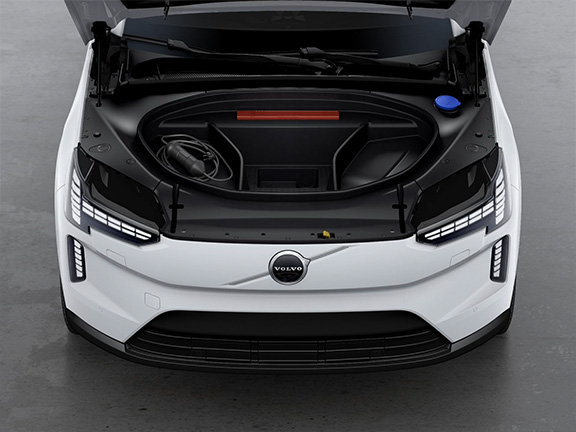 Volvo EX90 Opbergvak laadkabels motorkap