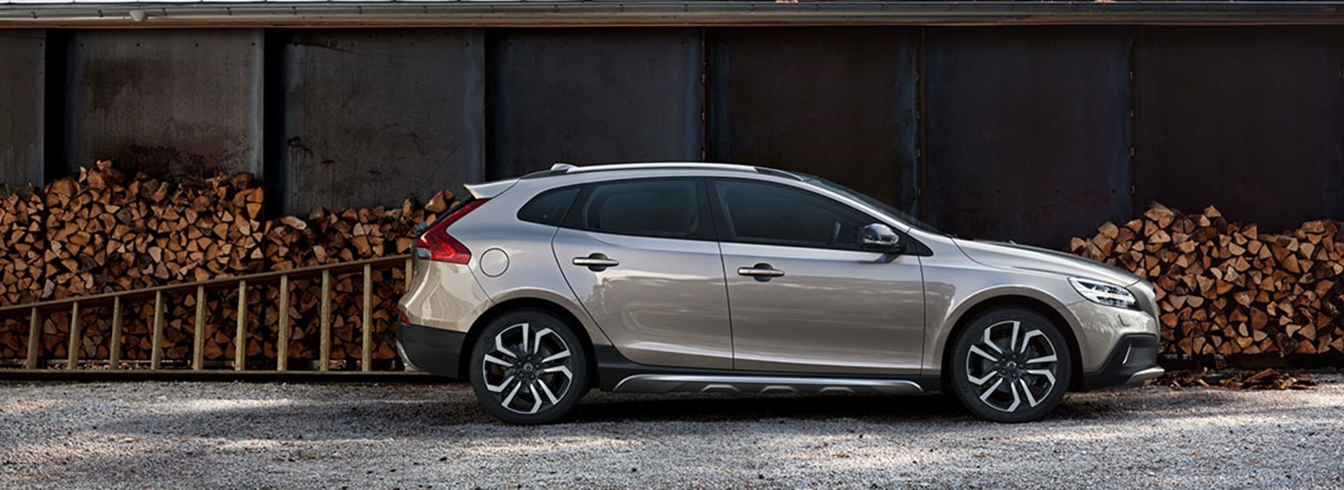 Volvo V40 Grijs Zijkant 